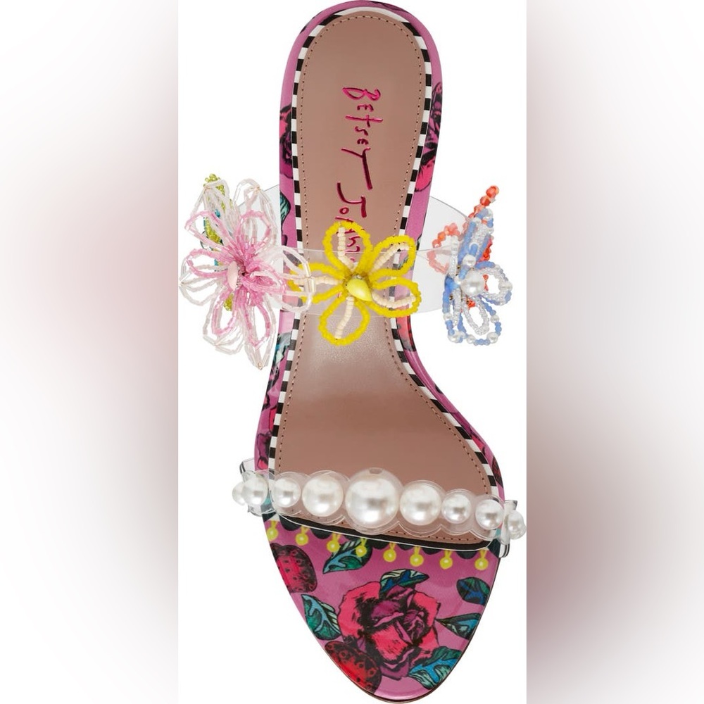 Betsey Johnson Goldiee Slide Sandal in Berry - Picture 4 of 6